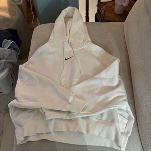 Nike Cream Hoodie with Black Swoosh